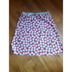 Heidi Hat Womens Polka Dot Skirt Pinup Retro Lace Trim Red & White Size M